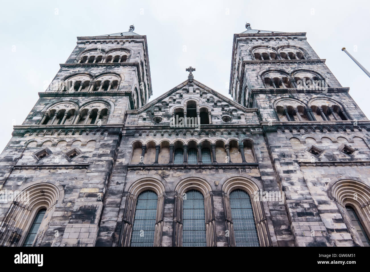 La cathédrale de Lund Twin Towers calld : 'Les garçons de Lund' Banque D'Images
