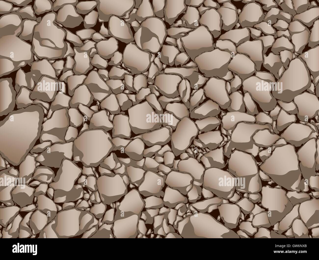 Granit pierres marron texture gravier vector illustration. Illustration de Vecteur