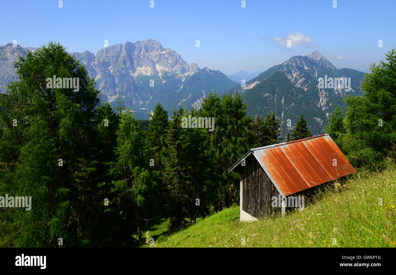 Monte Lussari, Italie Banque D'Images