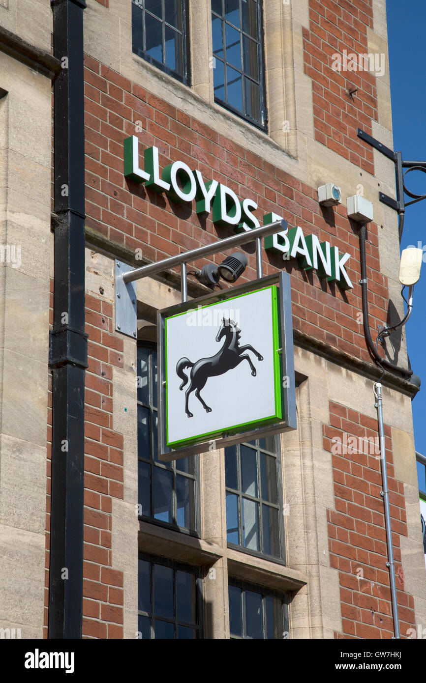 La Banque Lloyds Signe, Ely, Cambridgeshire, Angleterre, RU Banque D'Images