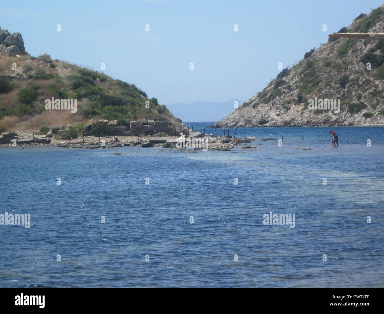 Yalıkavak est une ville près de Bodrum, dans la province de Muğla, Turquie, Site archéologique immergé romain Banque D'Images
