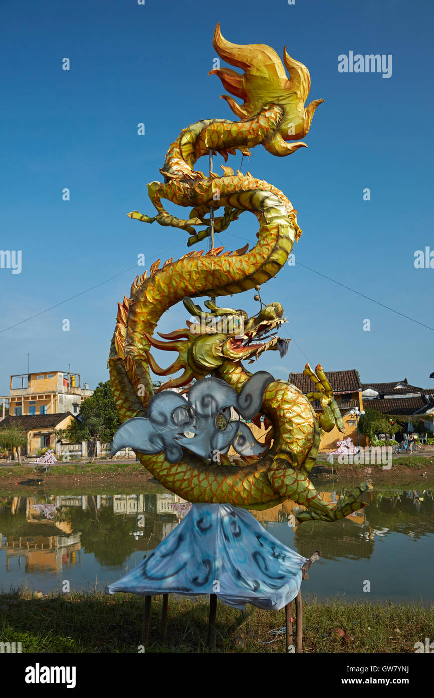 Lanterne Dragon, Hoi An (Site du patrimoine mondial de l'UNESCO), Vietnam Banque D'Images