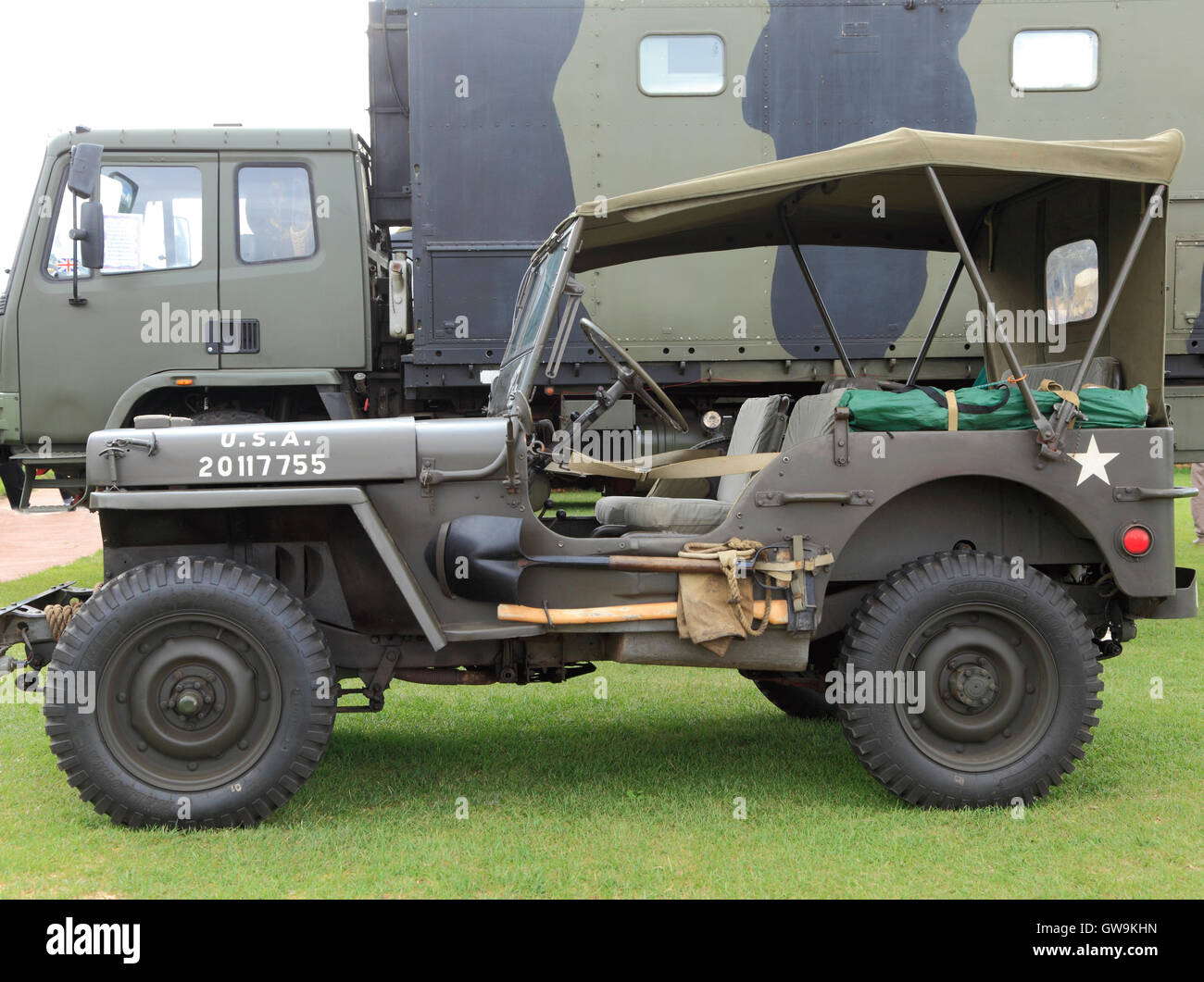 Jeep de l'Armée US, Ford GPW, véhicule à usage général, World War 2, construit en 1942, LA SECONDE GUERRE MONDIALE, seconde guerre mondiale, les véhicules de l'armée de jeeps USA vintage Banque D'Images