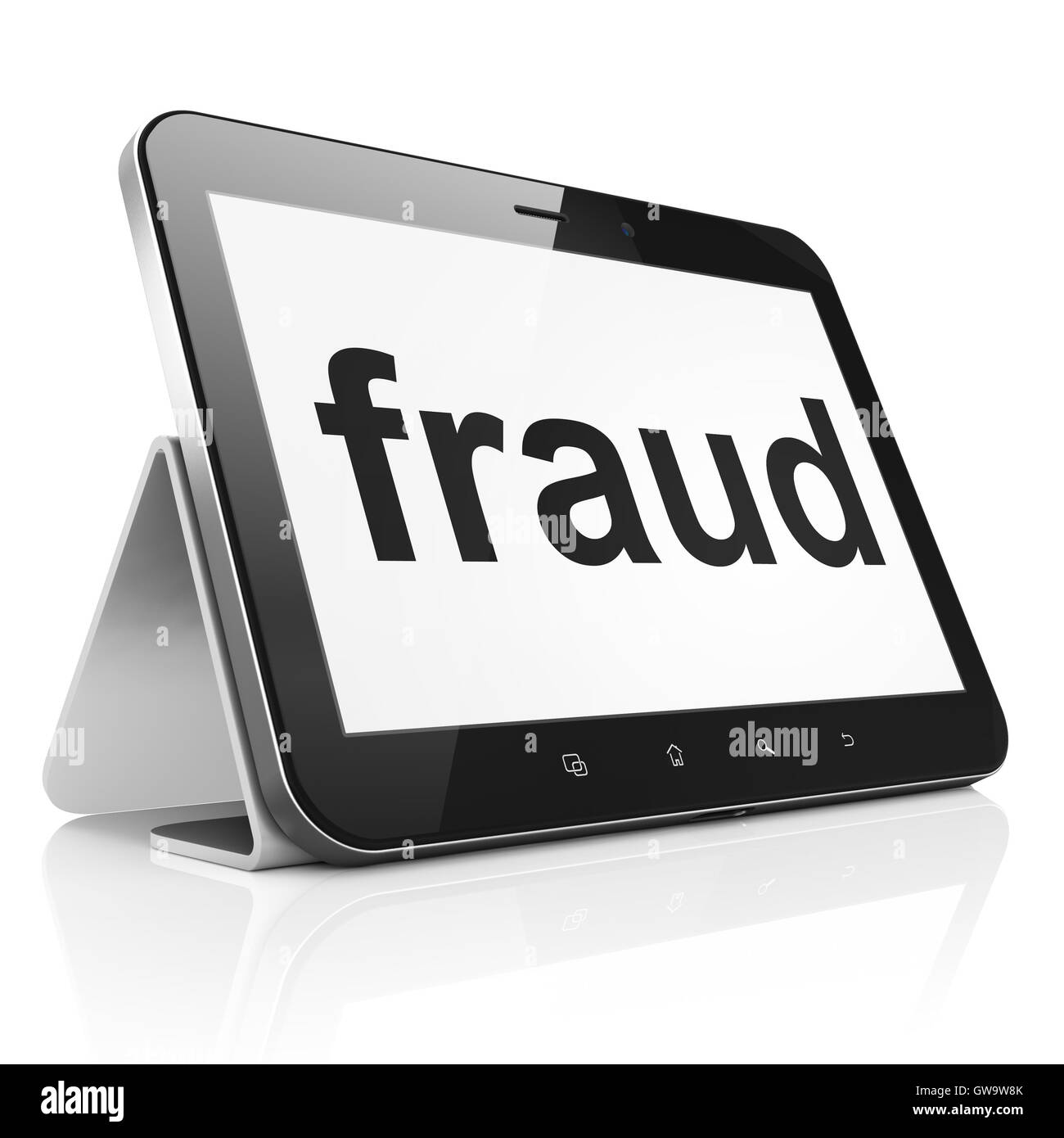 Concept de sécurité : Fraude sur tablet PC ordinateur Banque D'Images