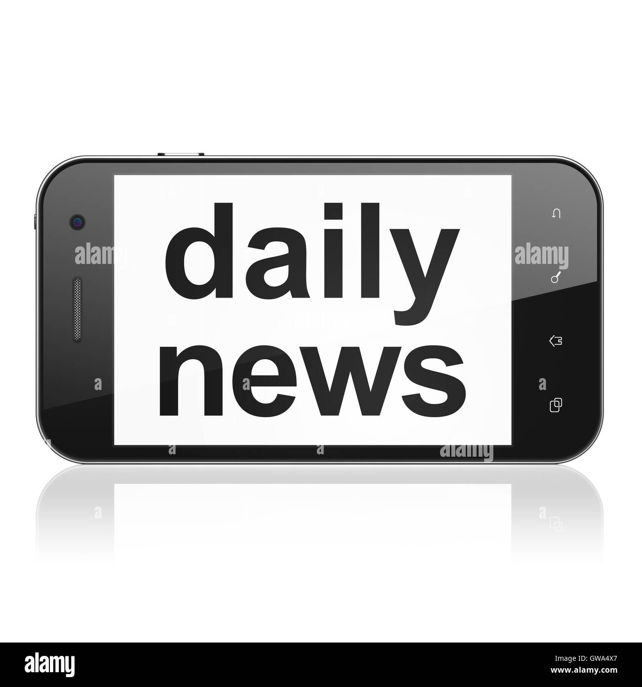 News concept : Daily News sur smartphone Banque D'Images
