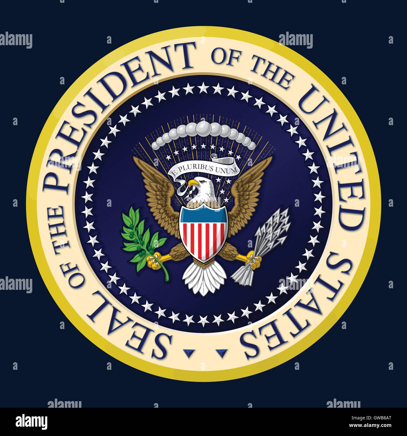 C WorksStockTools IdeasIll:GNA et. USAPresidential SealMaq Illustration de Vecteur