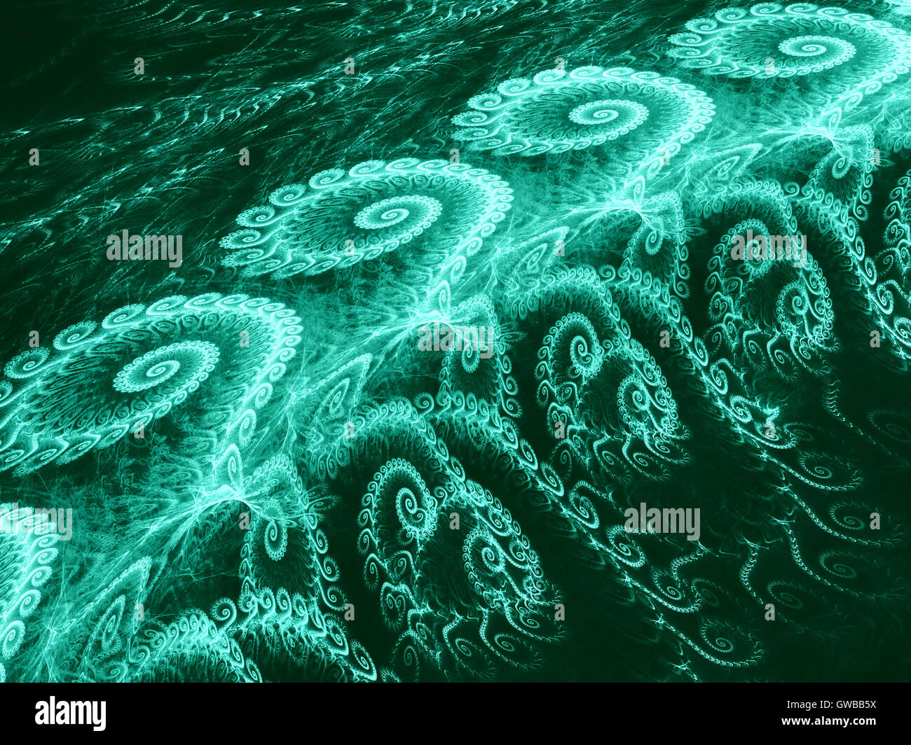 Générée par l'ordinateur abstrait violet élégant ornement de spirales Banque D'Images