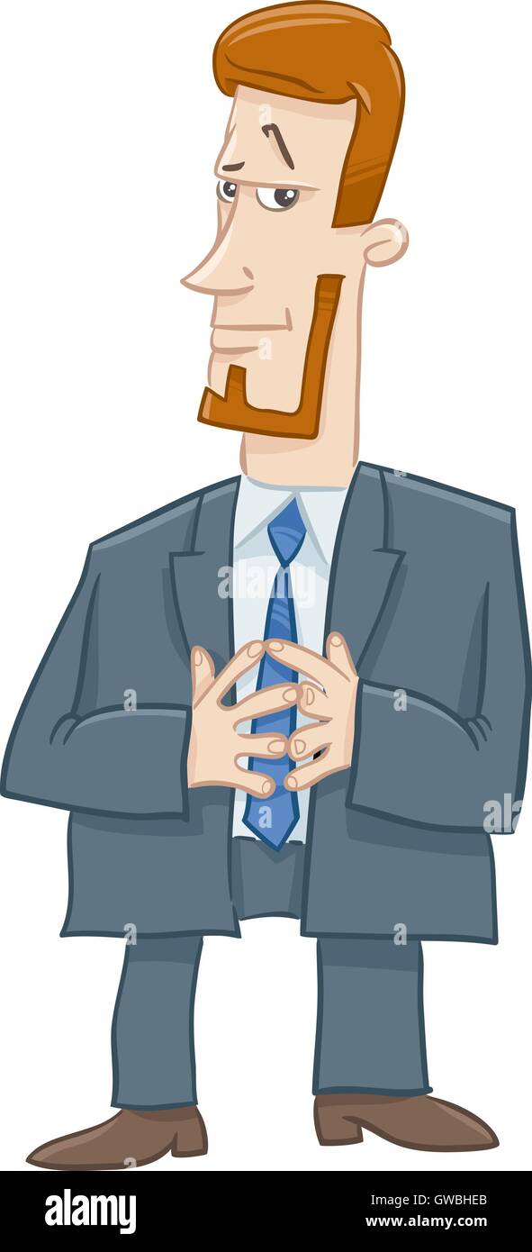 Cartoon Illustration de patron ou Manager Business Character Illustration de Vecteur