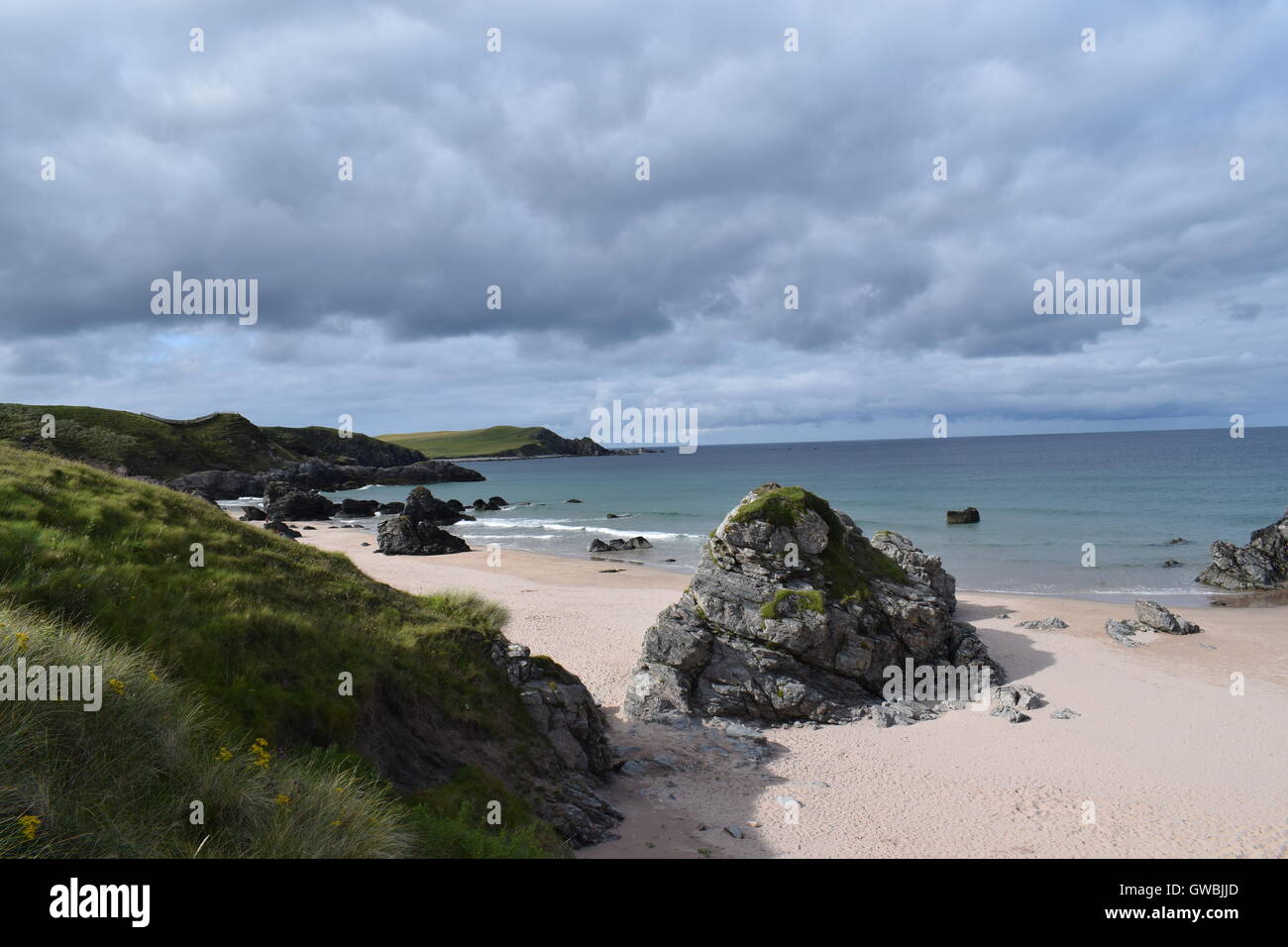 Plage de sable blanc de l'Ecosse Banque D'Images