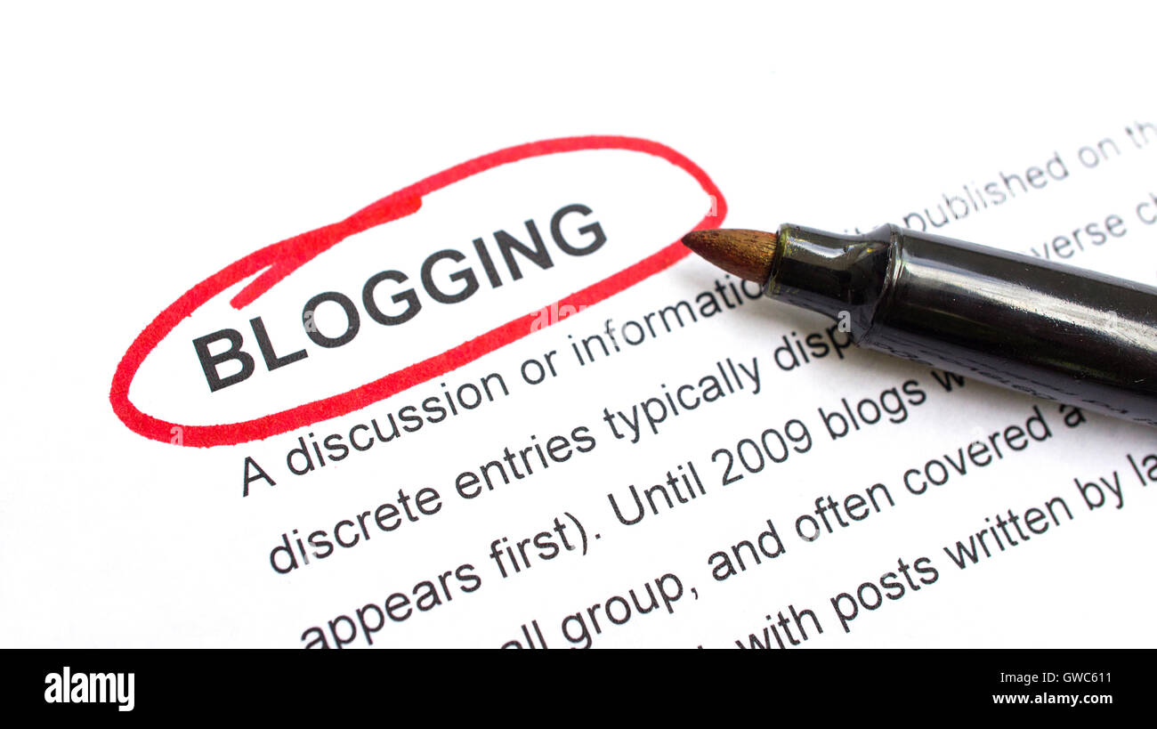 Concept de blogging Banque D'Images