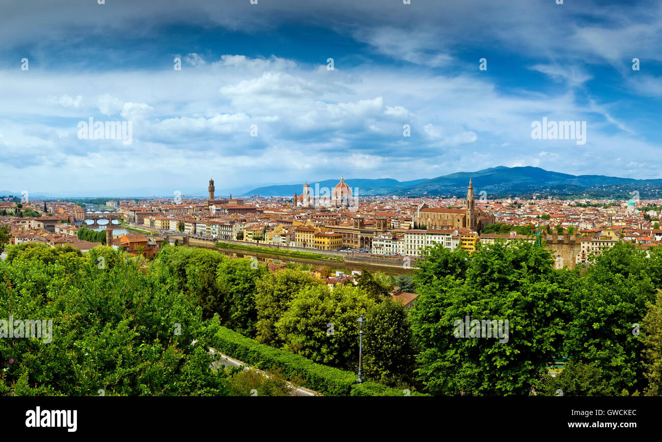 Panorama de la ville de Florence en Italie Banque D'Images