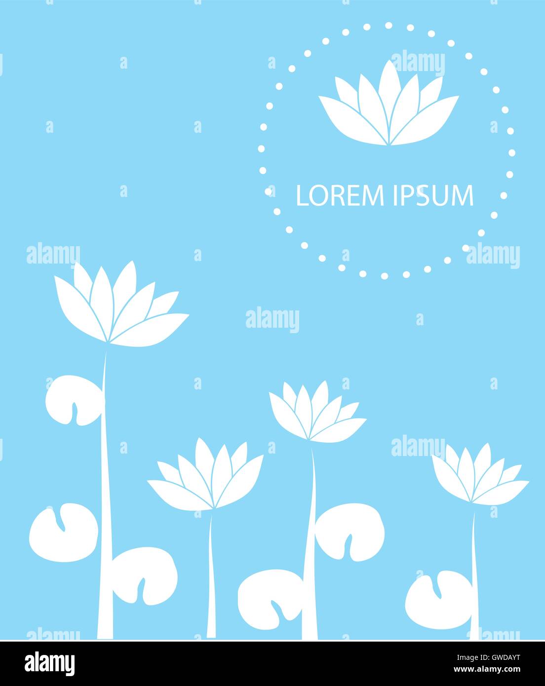 Illustration vecteur de fond de fleurs de lotus Illustration de Vecteur