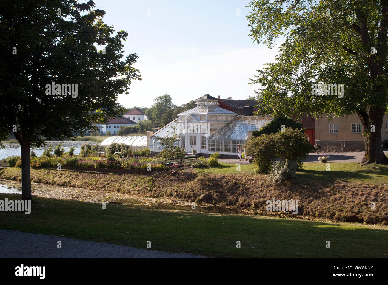 MARIEFRED Gripsholms Castle green house pour le jardin du château Banque D'Images