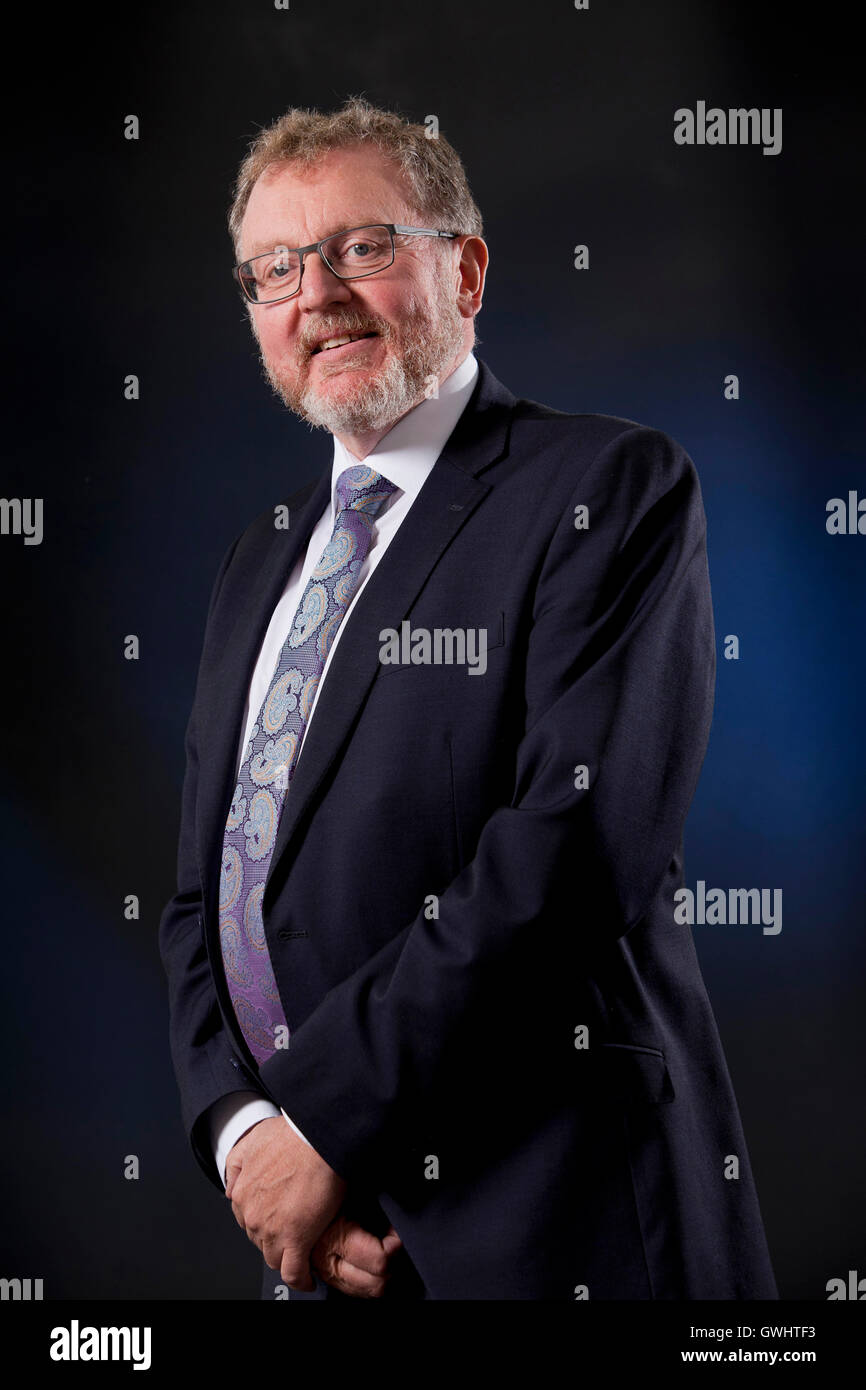 Écossais David Mundell, député conservateur et secrétaire d'État pour l'Écosse, à l'Edinburgh International Book Festival. Edimbourg, Ecosse. 29 août 2016 Banque D'Images