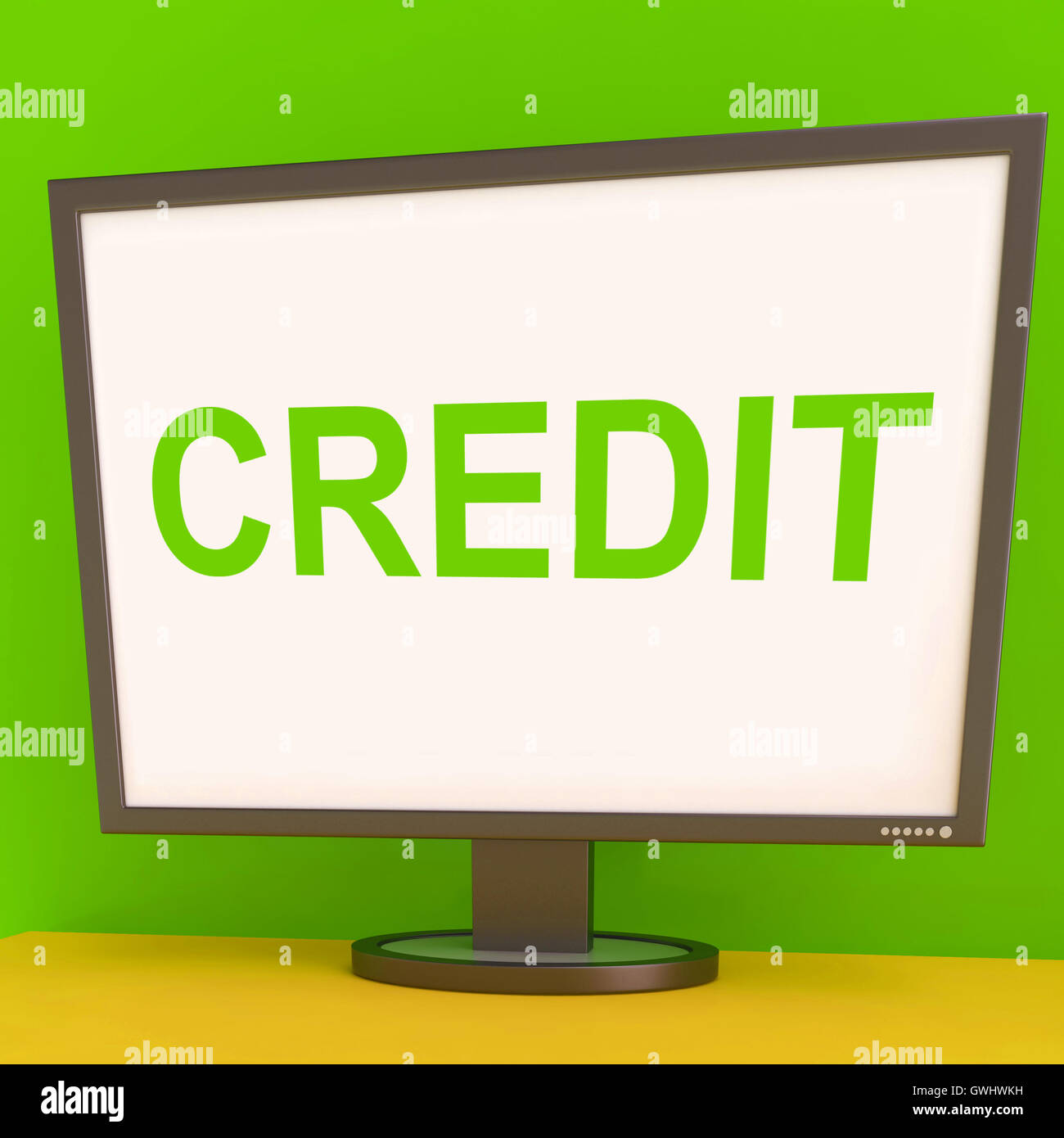 L'écran montre la dette de crédit ou de prêt pour l'achat de Banque D'Images