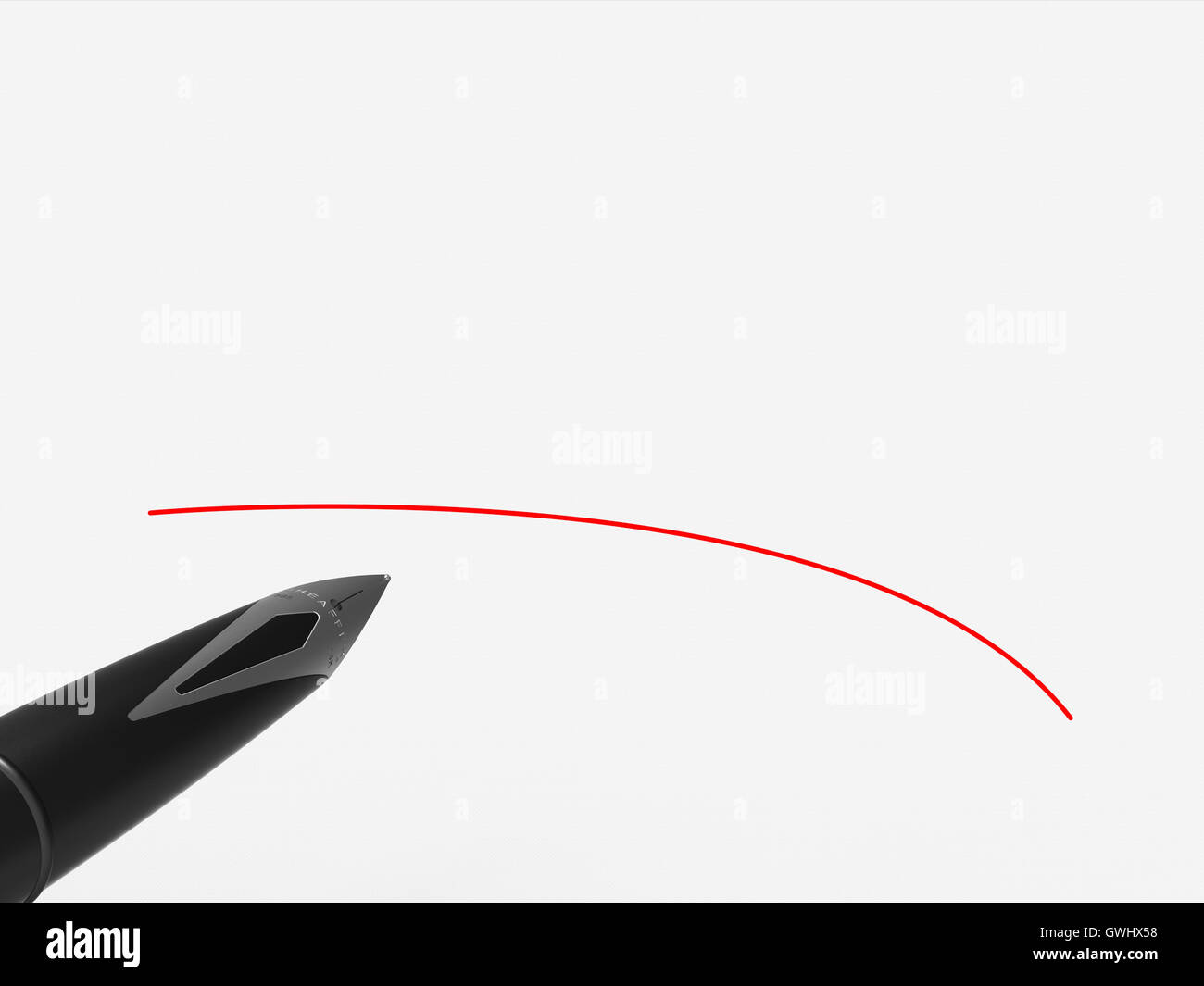 Stylo et papier montre un message vierge Remarque et Copyspace Banque D'Images