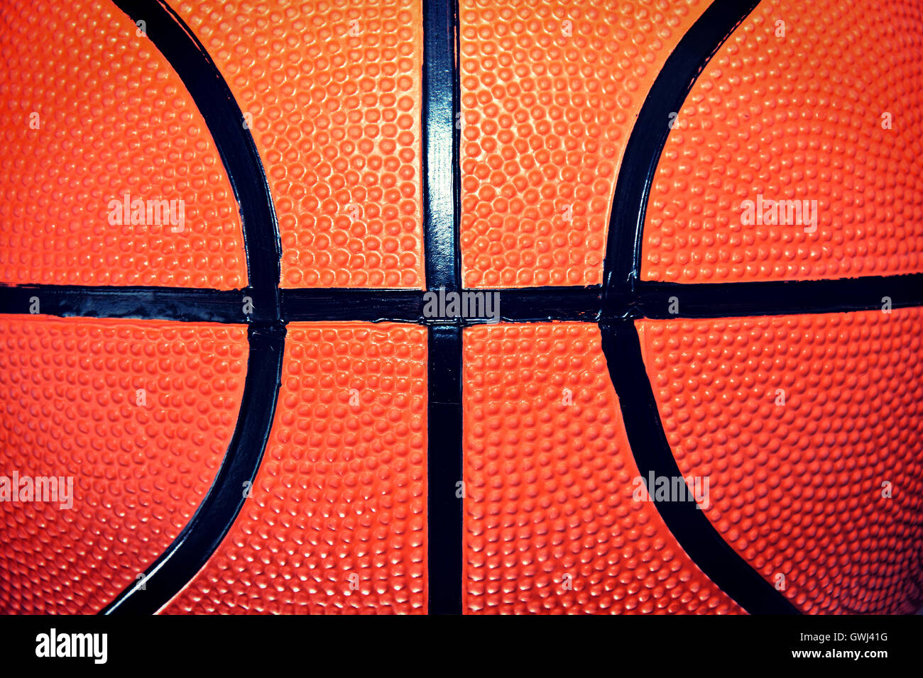Ballon de basket-ball. Close up of basket-ball ball. Sport concept. Banque D'Images
