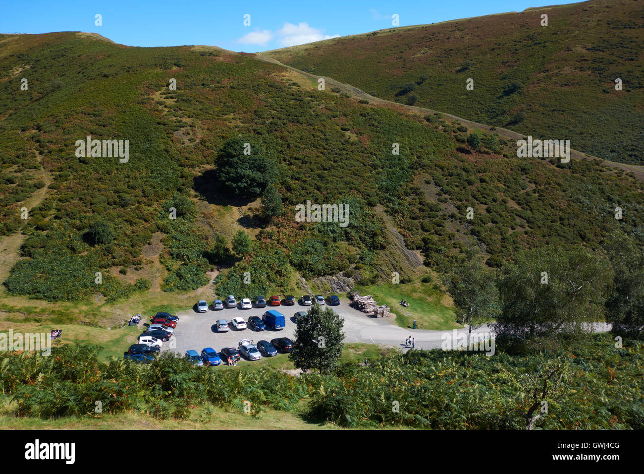 La vallée de moulin à carder près de Church Stretton. UK Banque D'Images