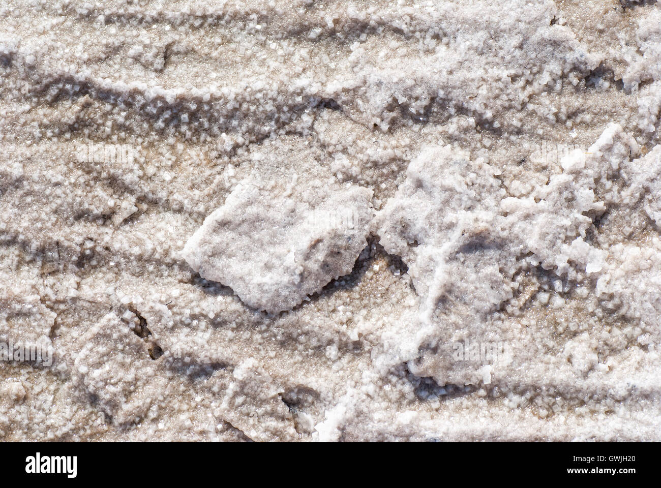 Fond du Lac de sel sec plein de texture.Les mailles forment un motif distinctif comme la foudre. Banque D'Images