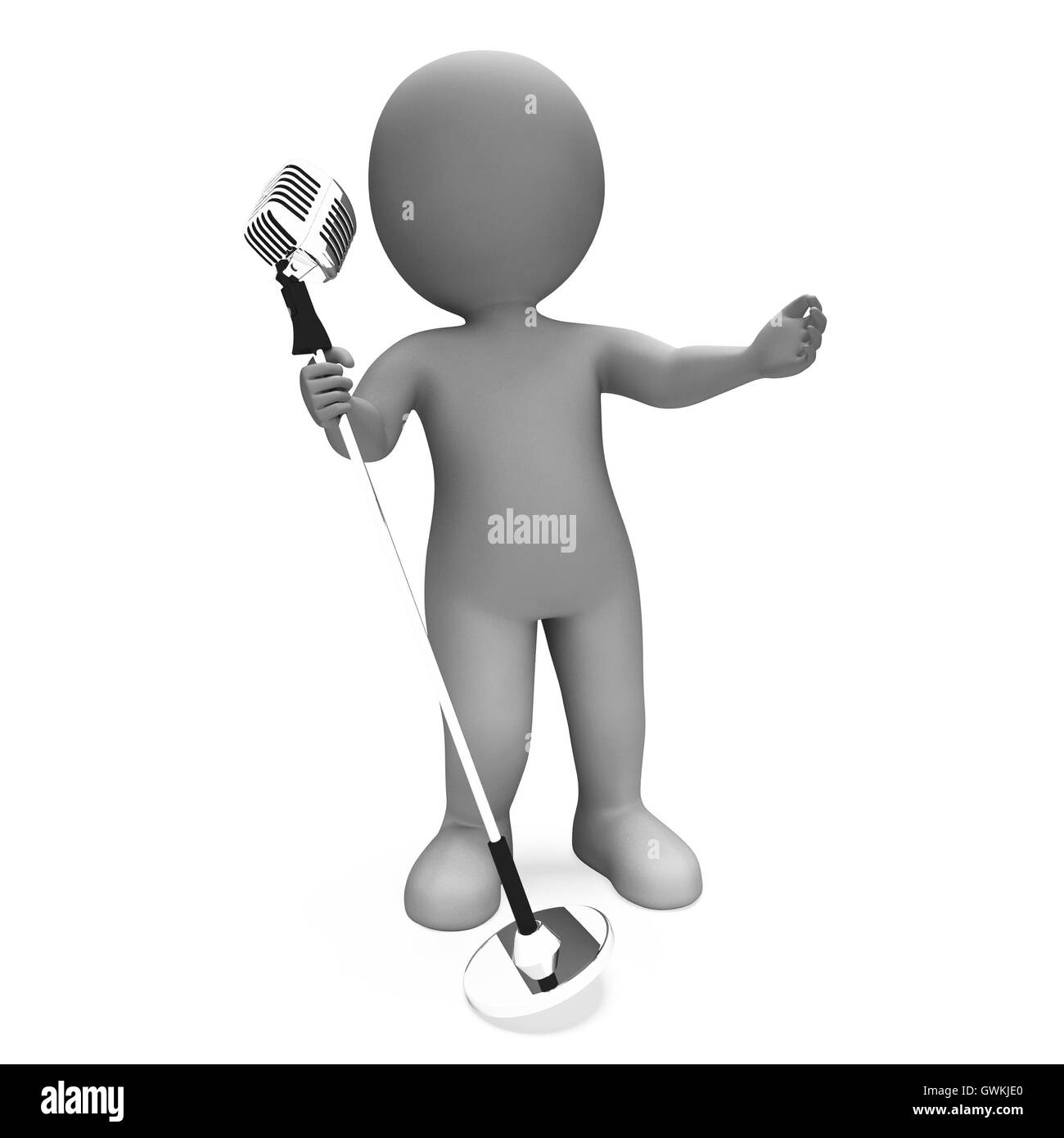 Singer montre Musique Performance ou Microphone Karaoke Concert Banque D'Images