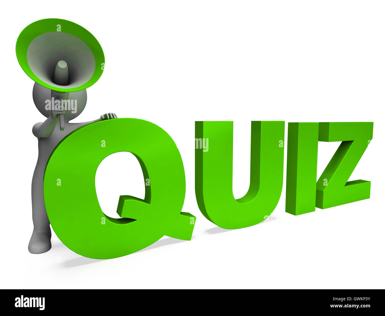 Test de Caractère signifie Quiz Questions réponses ou questions Banque D'Images