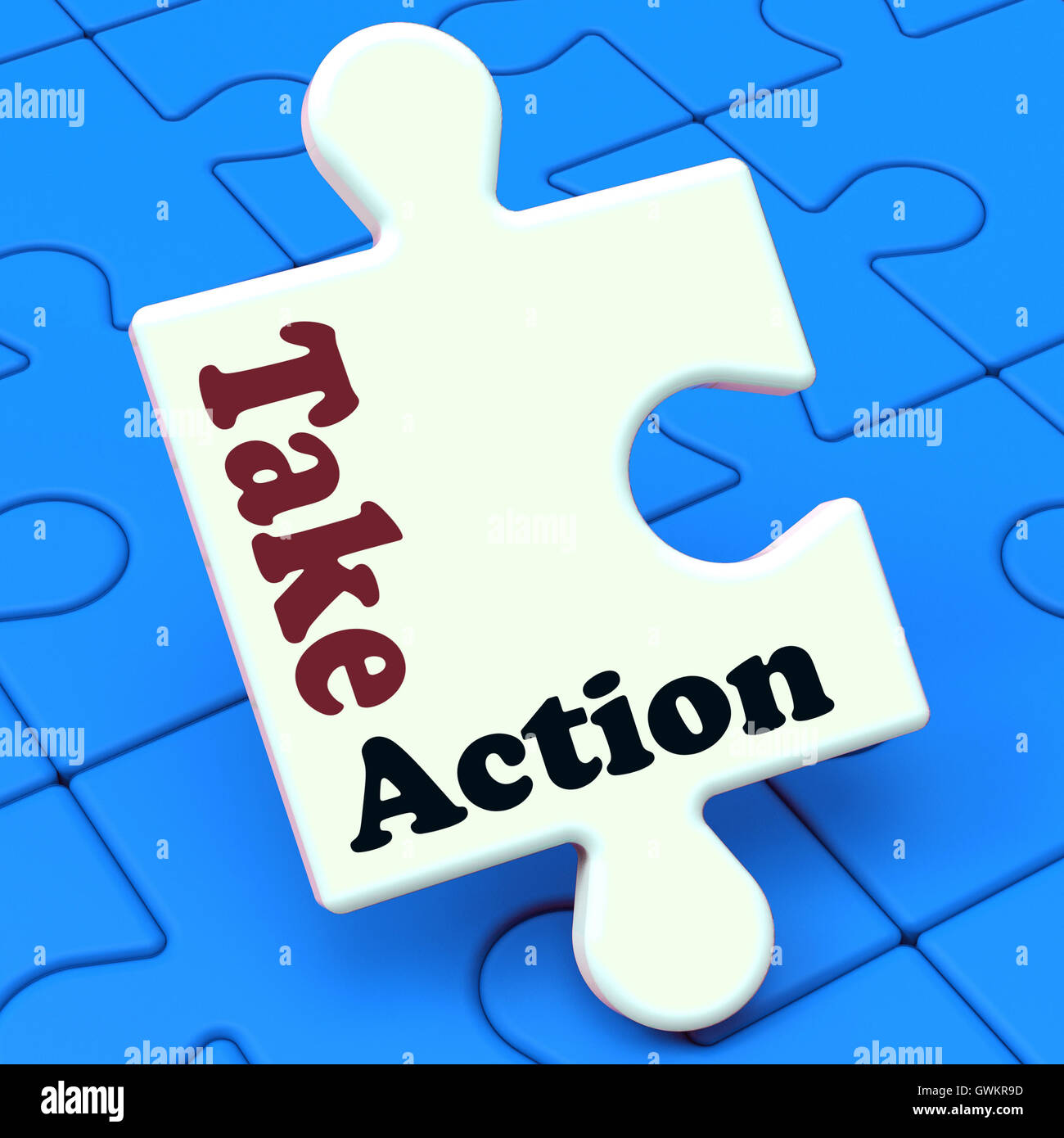 Passez à l'action montre Puzzle d'inspiration inspirer et motiver Banque D'Images