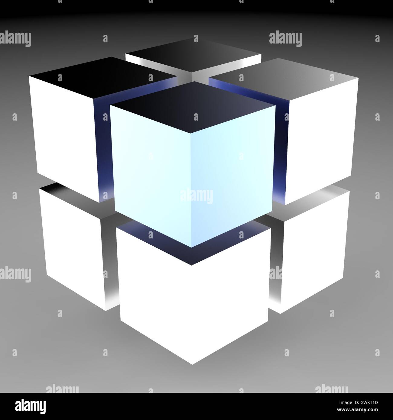 3D Design graphique futuriste Afficher les blocs Banque D'Images