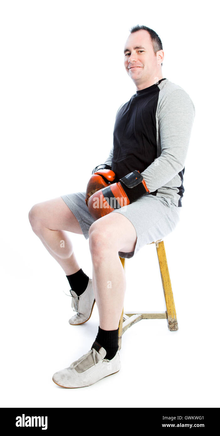 Caucasian boxer 40 ans Banque D'Images