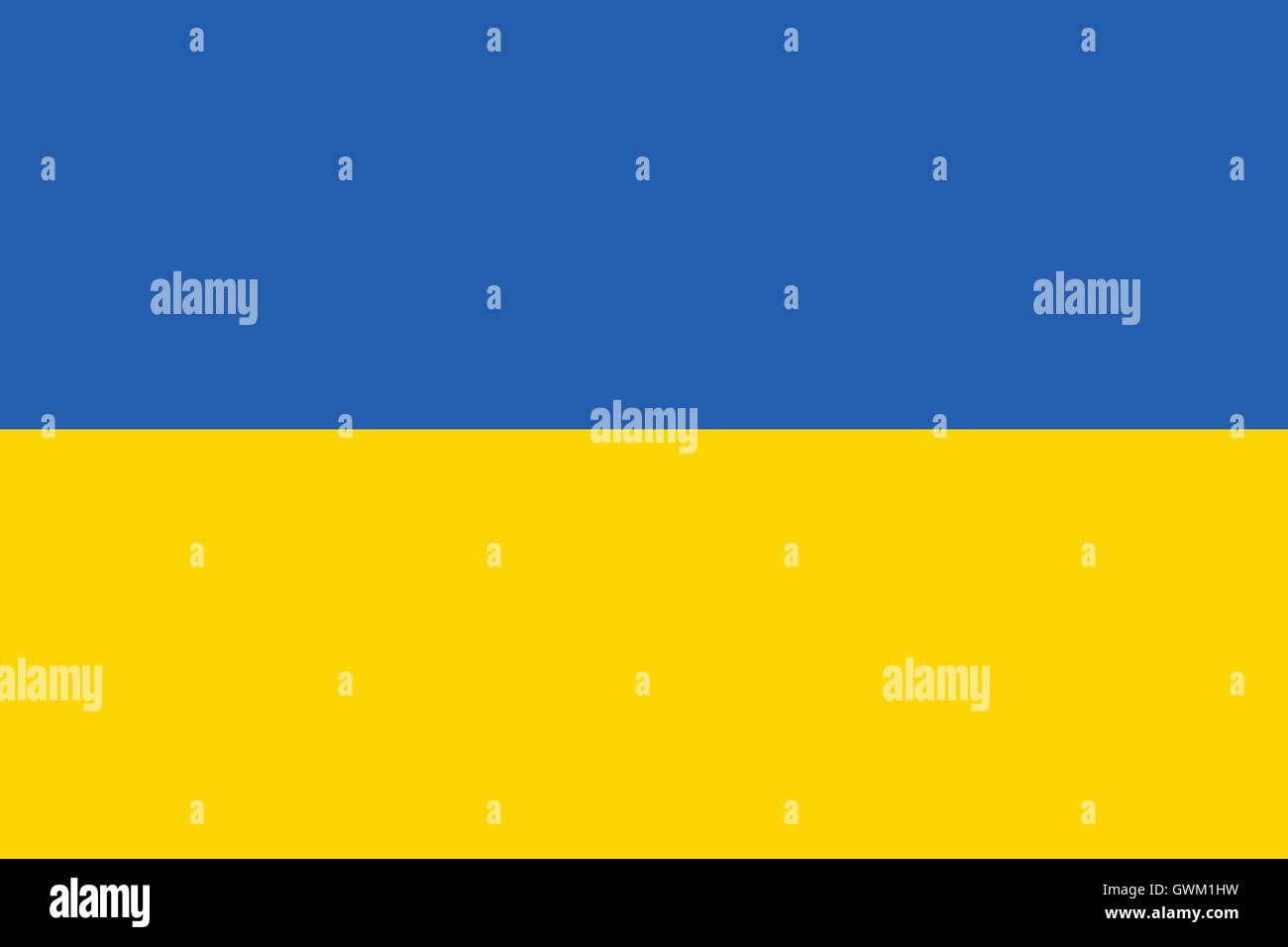 Drapeau de l'Ukraine , couleurs officielles et la proportion appropriée , illustration vectorielle. Illustration de Vecteur