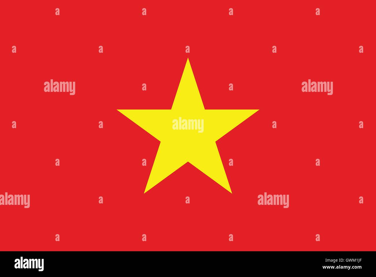 Drapeau du Vietnam , précis , illustration vectorielle, couleurs officielles et proportion Illustration de Vecteur