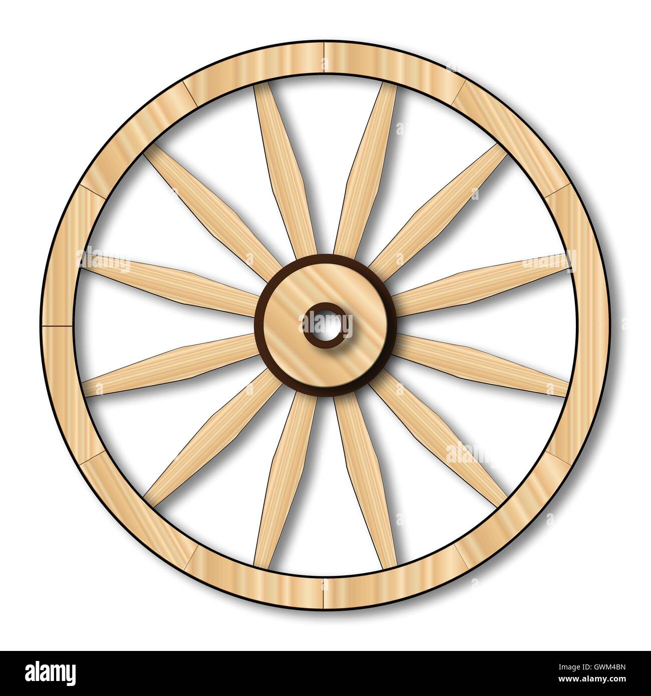 Une roue d'un couvert à l'ouest Illustration de Vecteur