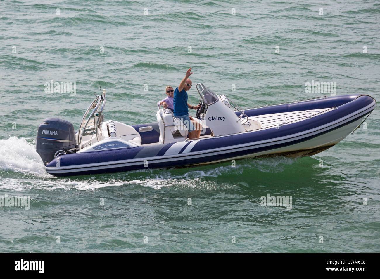 Sur quelques côtes nautique Clairey Cobra dans le Solent en Septembre Banque D'Images