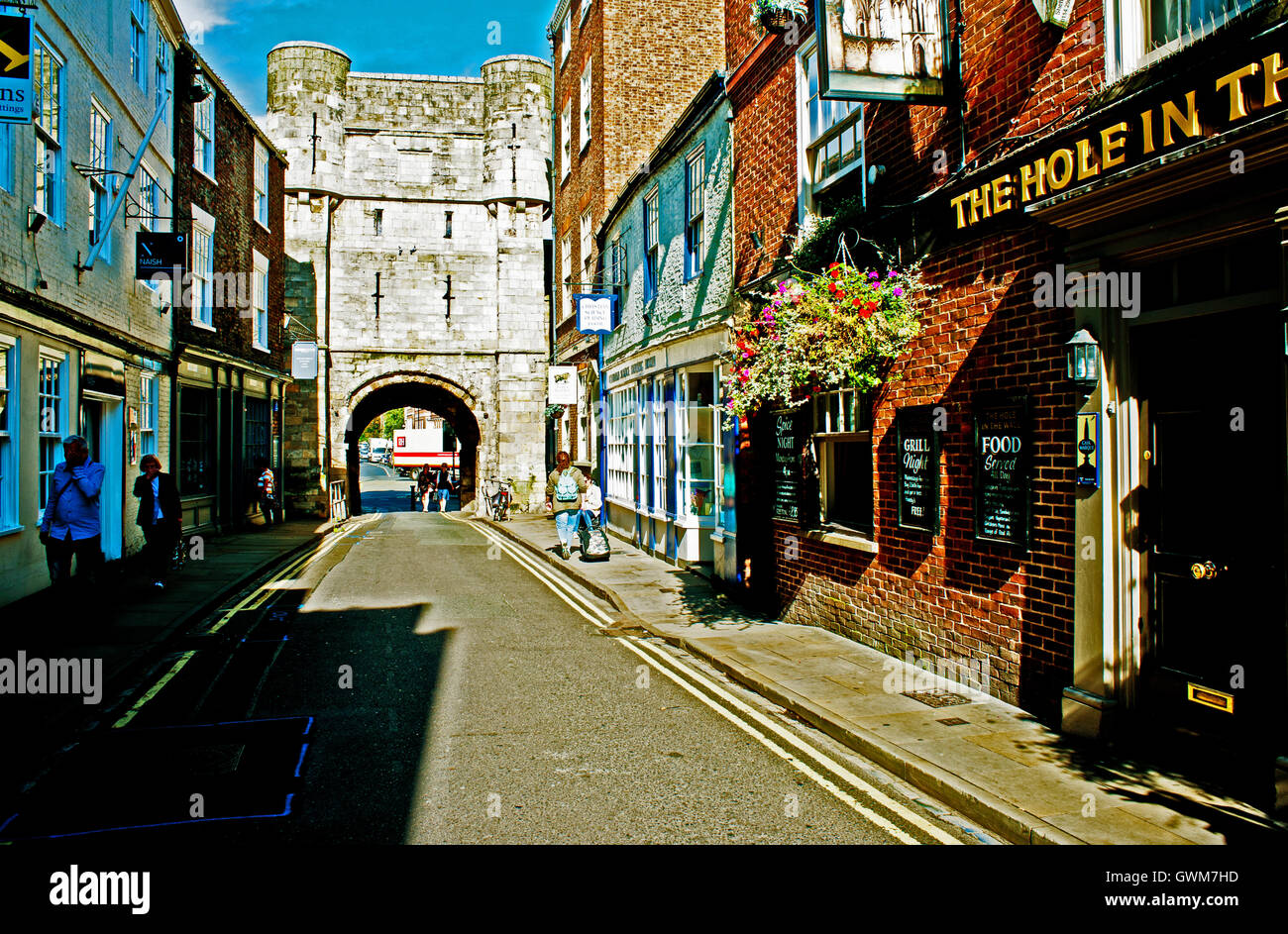 High Petergate à vers Bar Bootham, York Banque D'Images