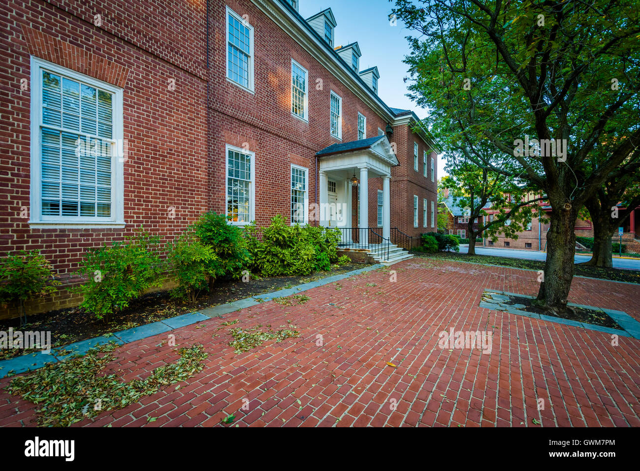 Bâtiment de briques historique au centre-ville d'Annapolis, Maryland. Banque D'Images