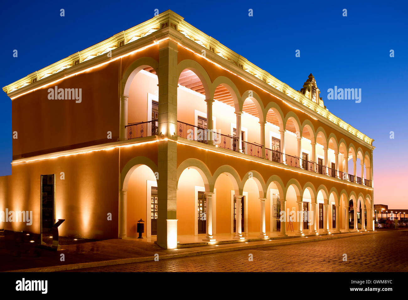 Bâtiment de la Soledad Baluarte à Campeche, Mexique Banque D'Images