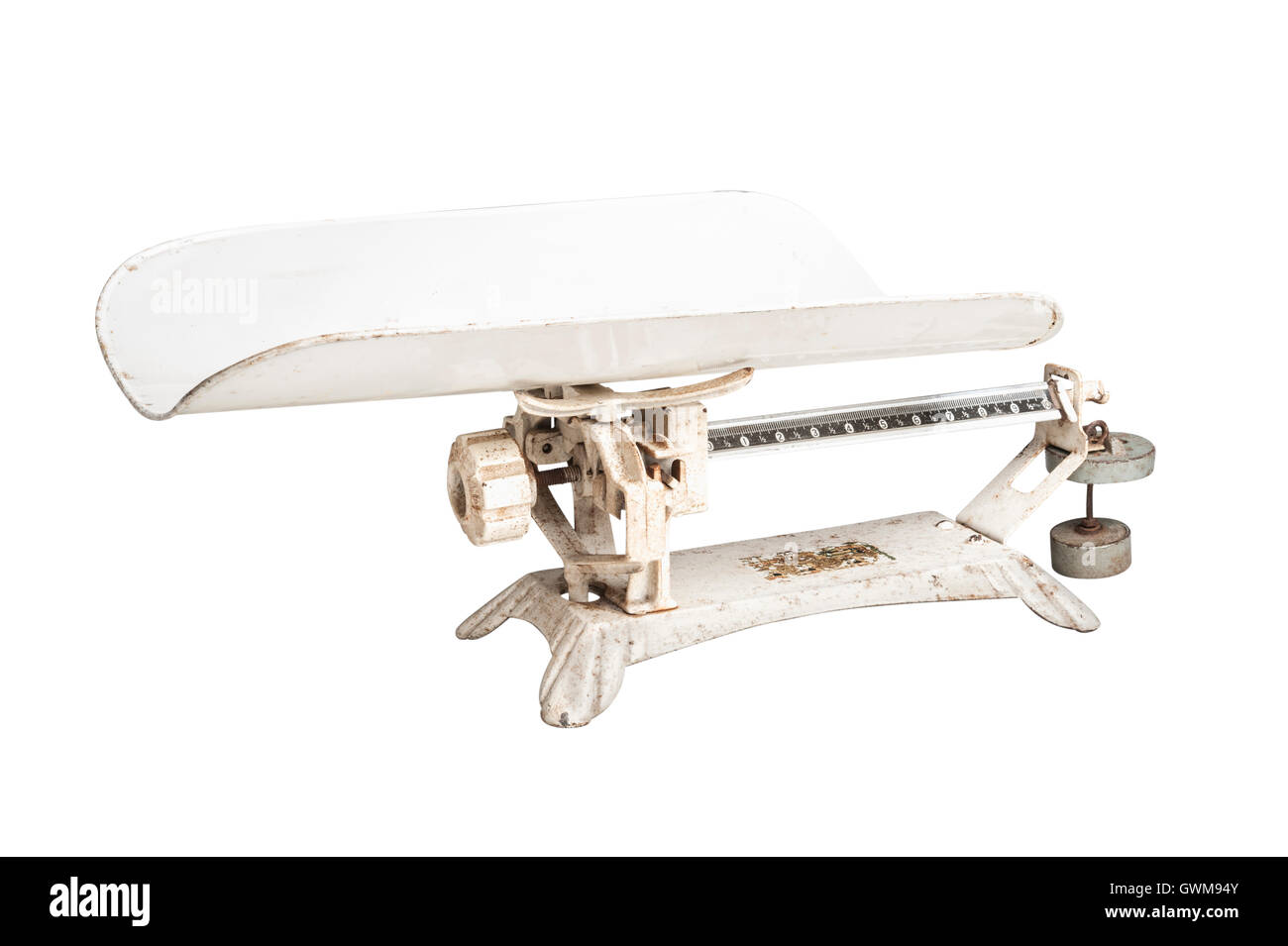 1940 Detecto Antique Jacobs Bros Co. le Type de faisceau-bébé avec jambes Art Déco Banque D'Images