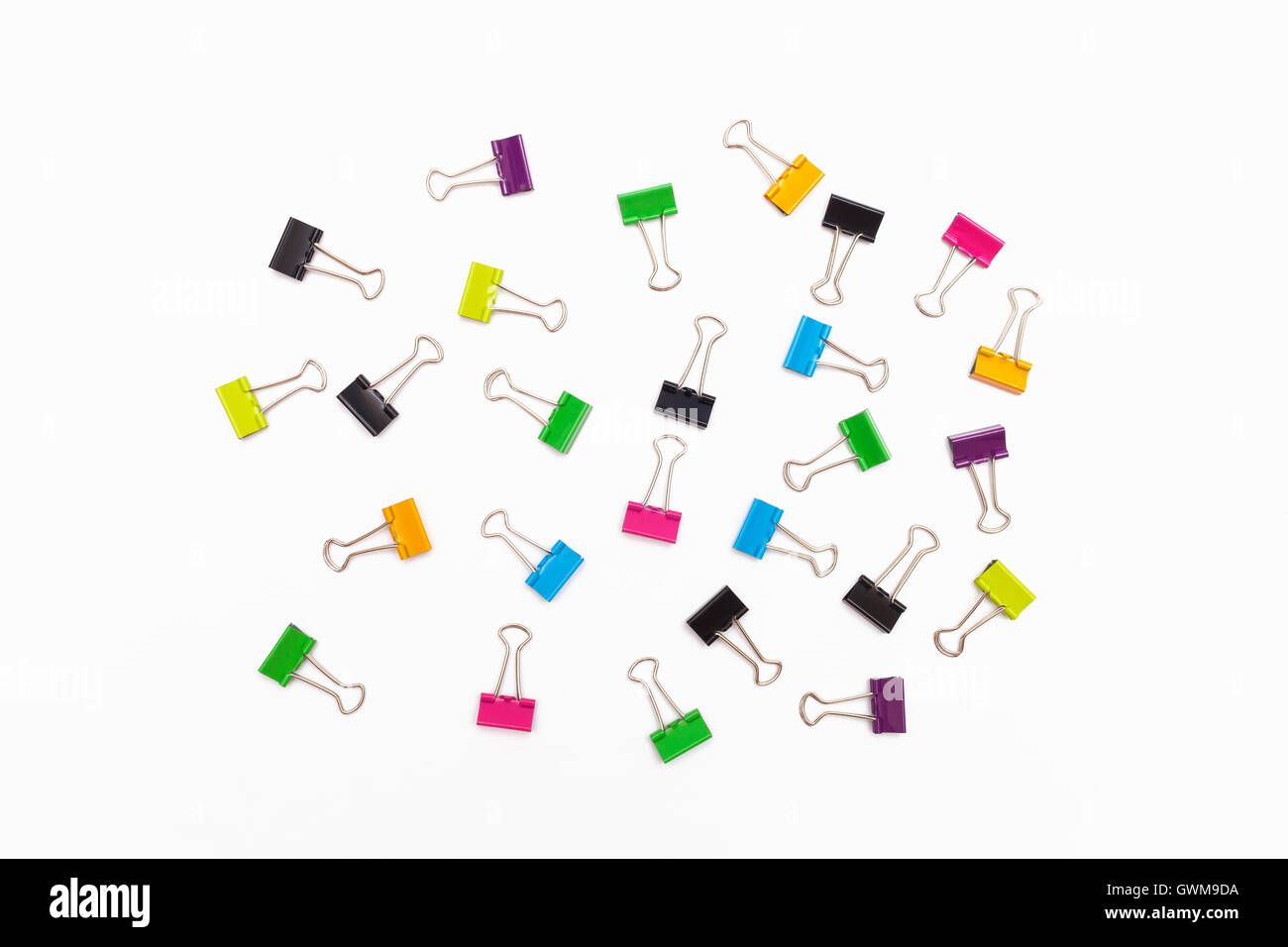 Les colliers colorés binder Banque D'Images