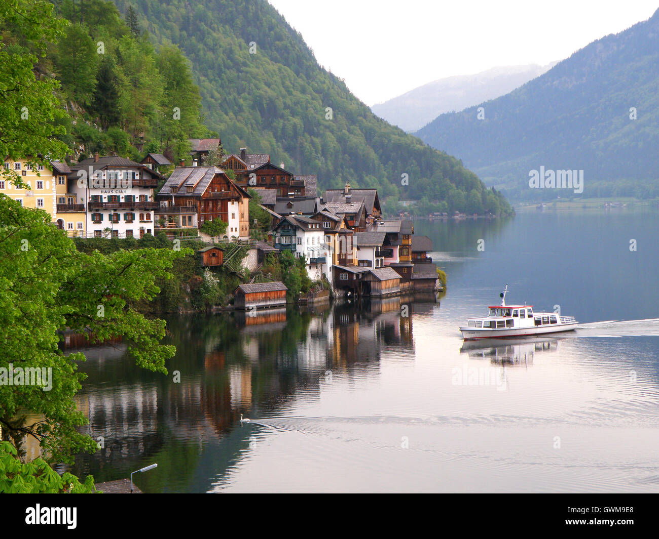 Village du Lac de Hallstatt, Autriche Banque D'Images