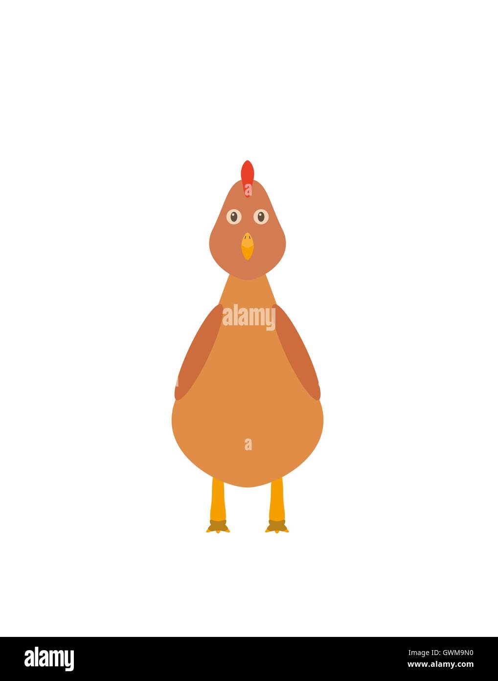 Funny chicken (hen) Illustration de Vecteur