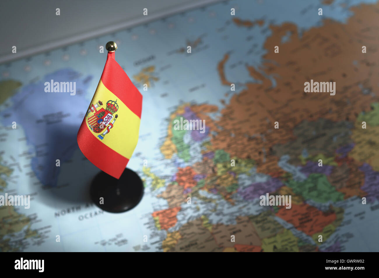 Drapeau de l’Espagne Banque D'Images