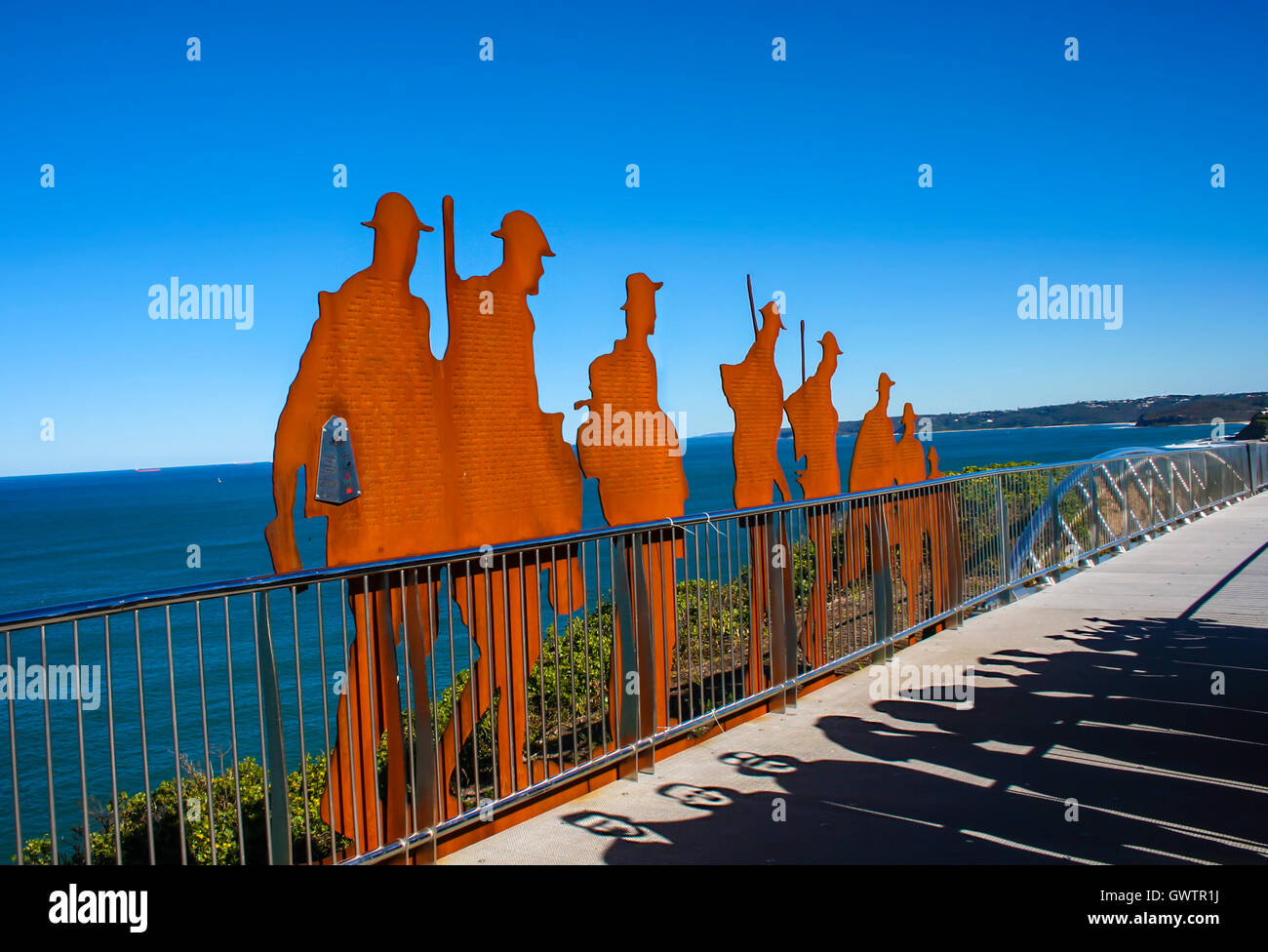 ANZAC Memorial Bridge avec noms de près de Hunter Valley, hommes et femmes, qui s'enrôle dans l'Australian Banque D'Images