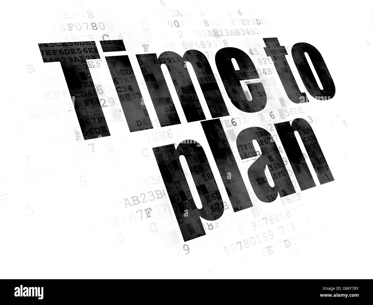 Timeline concept : temps de planifier sur l'arrière-plan numérique Banque D'Images