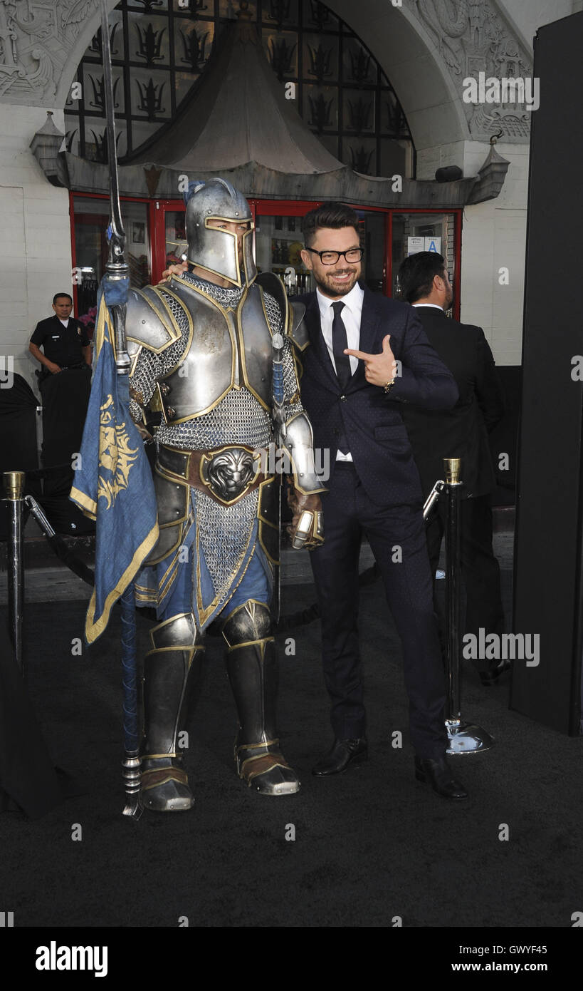 Premiere de 'Warcraft' - Arrivées avec : Dominic Cooper Où : Los Angeles, California, United States Quand : 07 Juin 2016 Banque D'Images