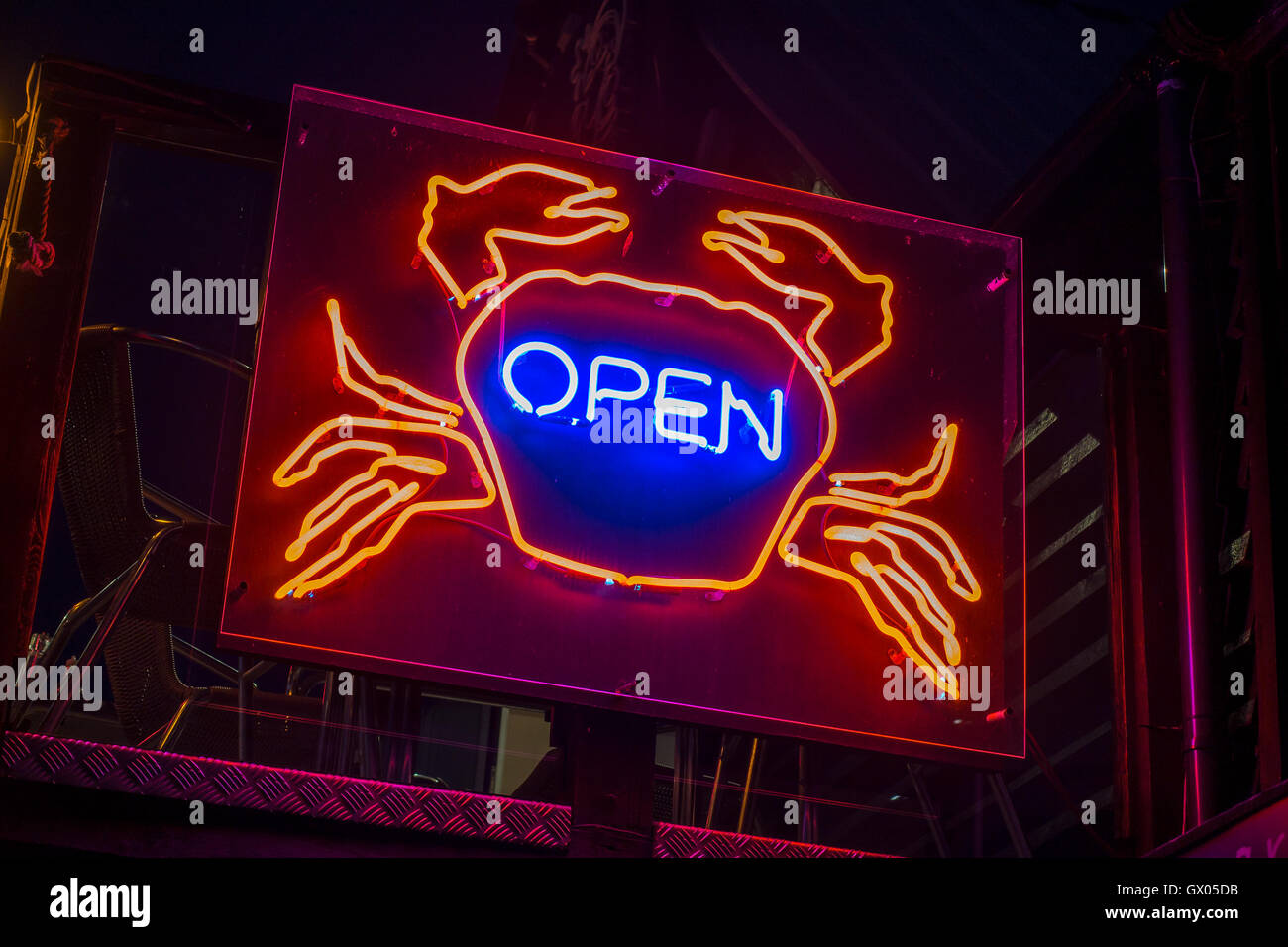 Restaurant de fruits de mer du port de Whitstable Kent England Banque D'Images