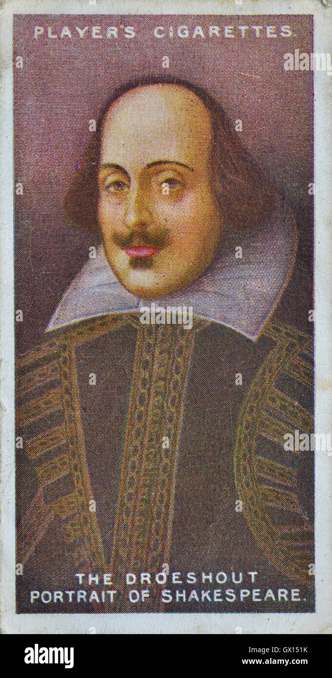 Les joueurs de carte cigarette William Shakespeare Banque D'Images