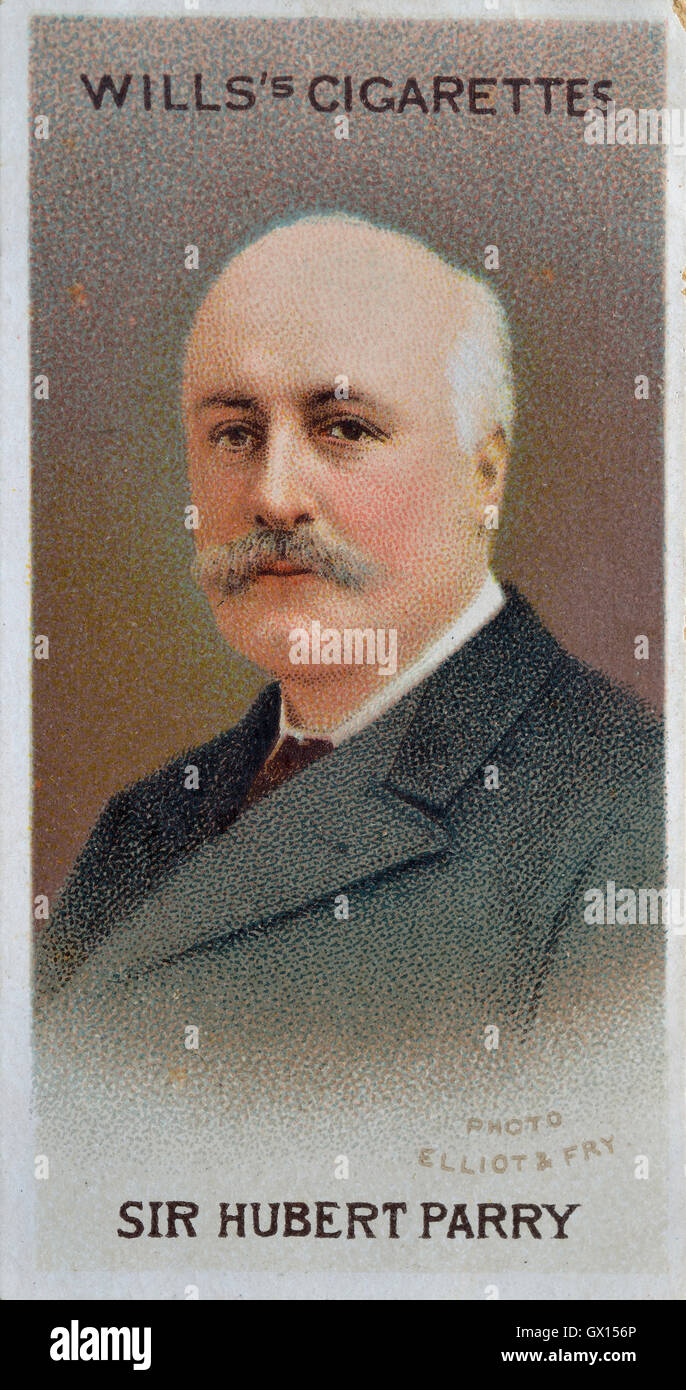 Wills cigarettes card de Sir Hubert Parry Banque D'Images