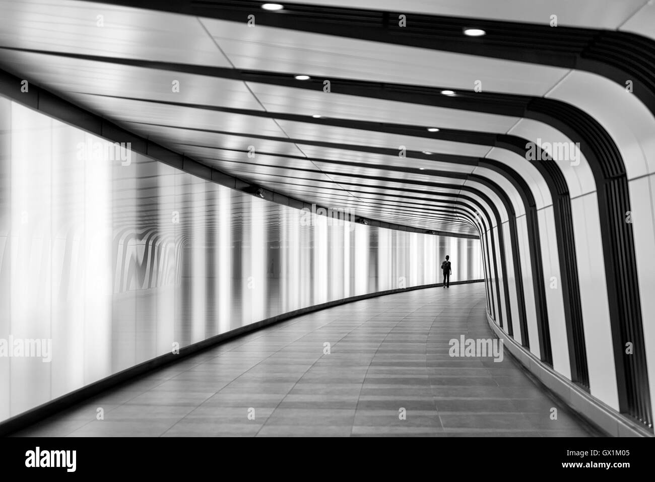 Tunnel pour piétons - King's Cross Station Banque D'Images