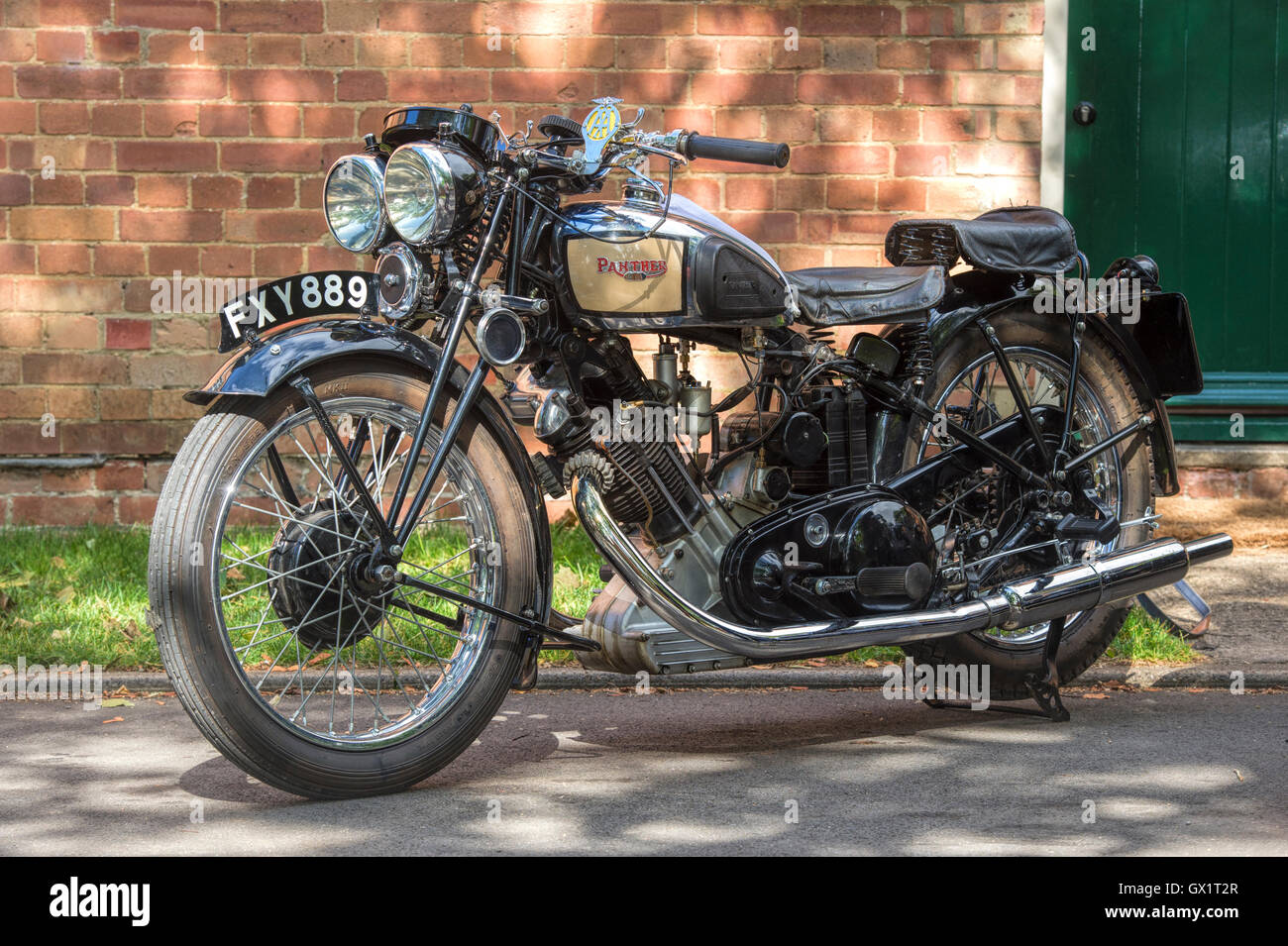 1939 Panther M100 Moto De Luxe. Moto classique britannique Banque D'Images