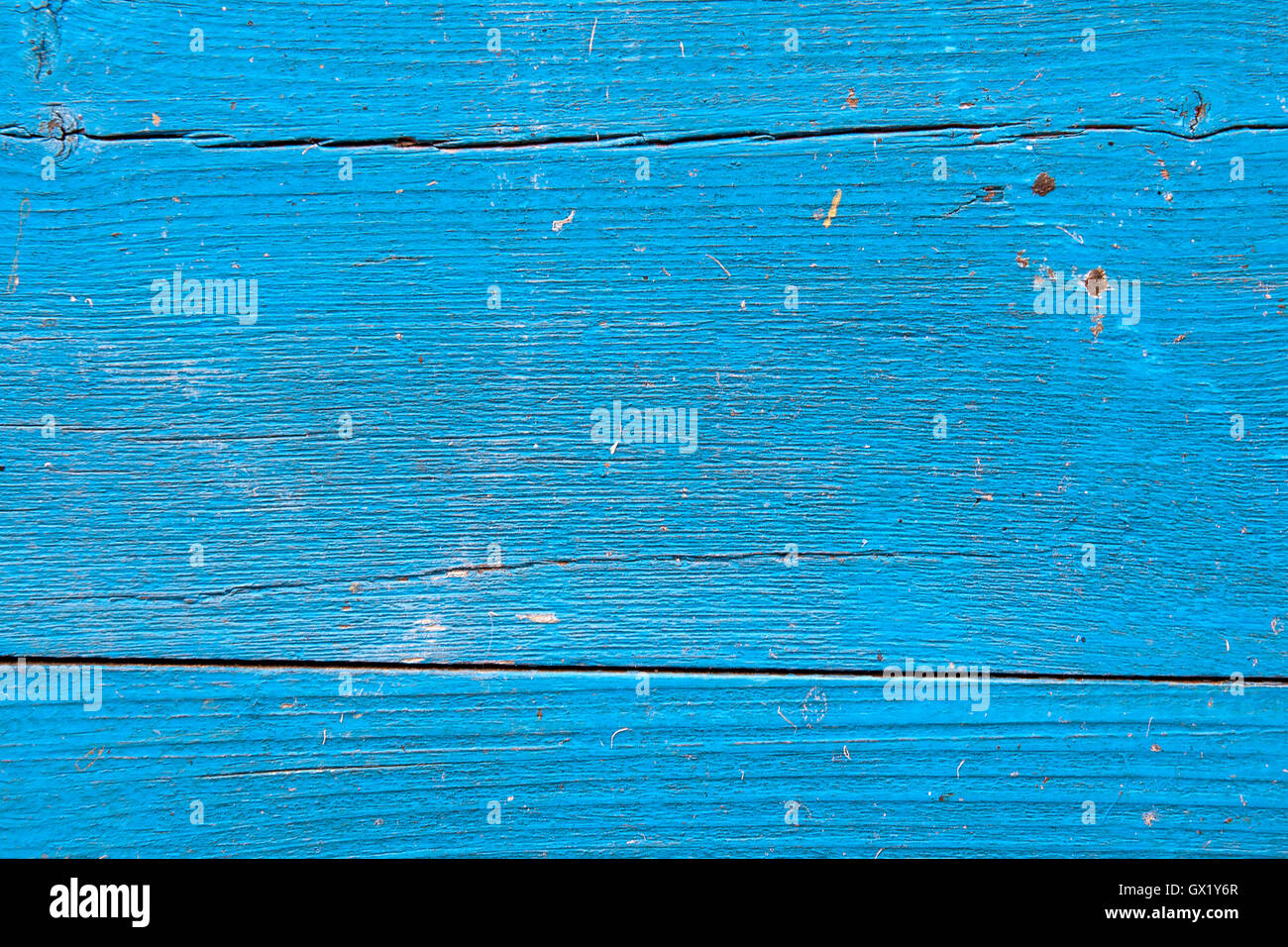 Texture bois avec peinture la couleur est arrachée. Peinture bleue écaillée - texture de fond en bois. Banque D'Images