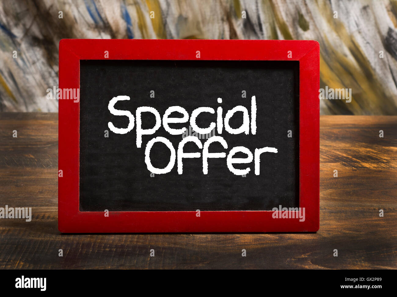 Offre Spéciale Wrriten sur tableau en bois du style vintage. Banque D'Images